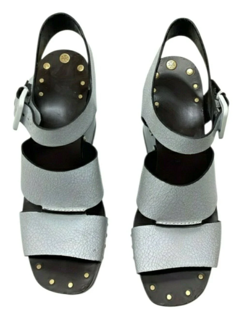 Tory Burch Caged Ankle-Strap Clog Sandals Size 9.5